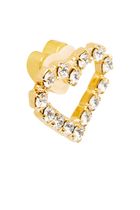 Sweetheart Heart Earrings, 18K Gold & Crystal